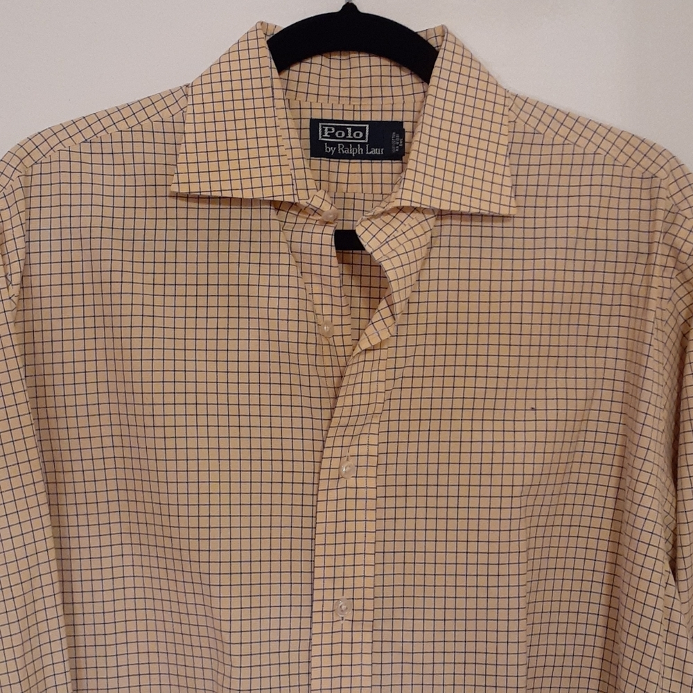 Polo by Ralph Lauren checked LS shirt L yellow